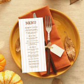 Menu Dîner de Thanksgiving à la récolte confortable