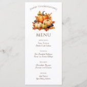 Menu Dîner de Thanksgiving Citrouille (Devant)