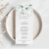 Menu Dîner Eucalyptus Vert Été