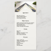 Menu Dîner Géométrique Moderne avec Petites Fleurs (Devant)