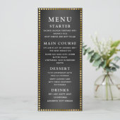 Menu Dîner Gold et Black Mariage (Debout devant)