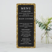 Menu Dîner Gold et Black Mariage (Debout devant)
