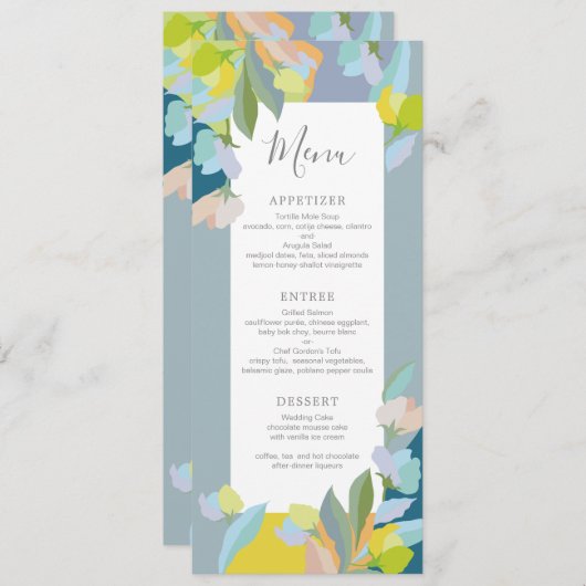 Menu Dîner mariage (Devant / Derrière)