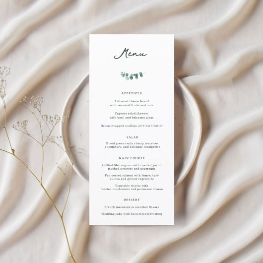 Menu Dîner Mariage Adélaïde