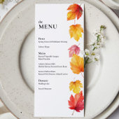 Menu Dîner Mariage de automne en automne