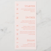 Menu Dîner mariage et Bar Menu-Blush (Devant)