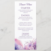 Menu Dîner mariage et Bar Menu-Fleurs de cerisiers (Devant)