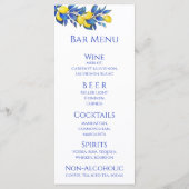 Menu Dîner mariage et Bar Menu-Lemons (Dos)