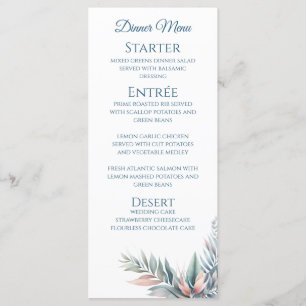 Menu Dîner mariage et Bar Menu-Tropical Dream
