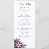 Menu Dîner mariage et Bar Menu-Tropical Floral (Devant)