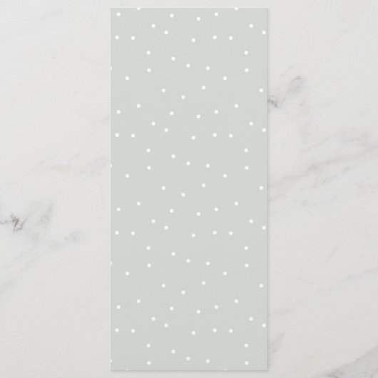 Menu Dîner Mariage Floral Peint (Dos)