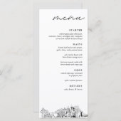 Menu Dîner Mariage Las Vegas Skyline (Devant / Derrière)