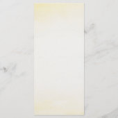 Menu Dîner Mariage moderne aux fleurs bleues et papillo (Dos)