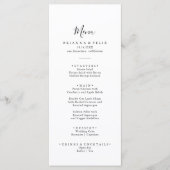 Menu Dîner minimaliste simple (Devant)