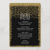 Menu Dîner | Noir d'or moderne (Dos)