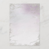 Menu Dîner Ombre Lavender Purple Silver Foil Frosted (Dos)