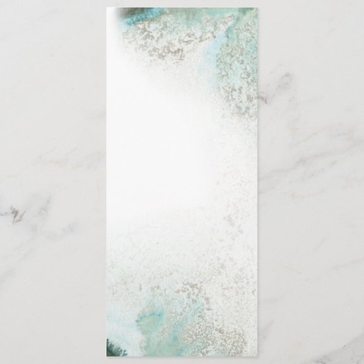 Menu Dîner Ombre Watercolor | VERT (Dos)