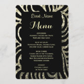 Menu Dîner | Or et noir (Devant)