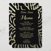 Menu Dîner | Or et noir (Devant / Derrière)