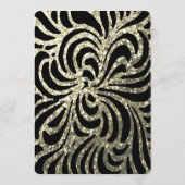 Menu Dîner | Or et noir (Dos)