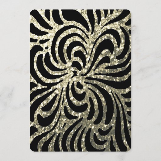 Menu Dîner | Or et noir (Dos)