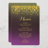 Menu Diner | Paarse en gouden (Voorkant / Achterkant)