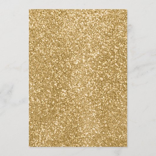 Menu Dîner Parties scintillant Blanc & Or Réception de  (Dos)