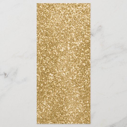 Menu Dîner Parties scintillant Blanc & Or Réception de  (Dos)