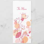 Menu dîner pétales de fleurs modernes graphiques (Devant)