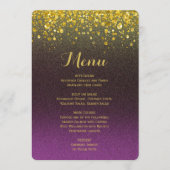 Menu Dîner | Purple et or (Devant)