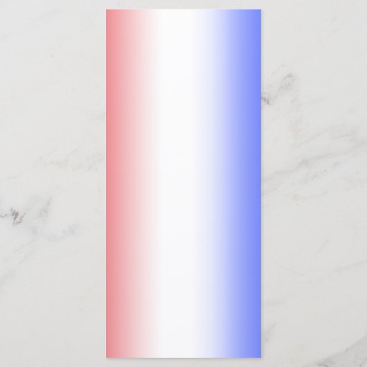 Menu Dîner Rouge Blanc & Bleu Ombre Réception de mariag (Dos)