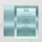 Menu Diner | Satijn Blauwgroen (Voorkant / Achterkant)