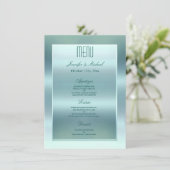 Menu Dîner | Satin Turquoise (Debout devant)