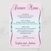 Menu Dinner | Elegant Pastel Glitter (Voorkant)