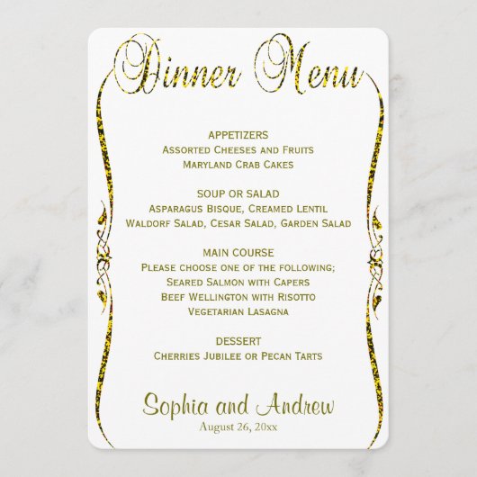Menu Dinner | Glitter (Voorkant)
