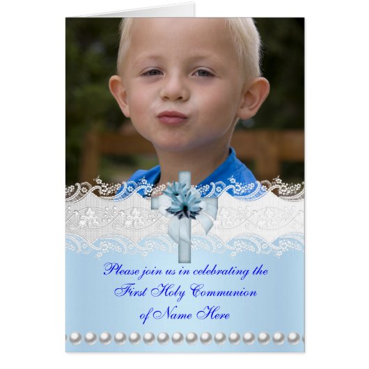 Menu Dinner Kaart First Heilige Communie 2 (Voorkant)