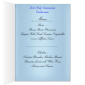 Menu Dinner Kaart First Heilige Communie 2 (Binnen (Rechts))