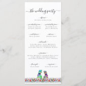 Menu Dinosaur Gay Wedding Ceremony Program (Dos)