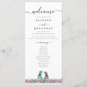 Menu Dinosaur Gay Wedding Ceremony Program (Devant)