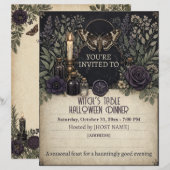 Menu d'invitation Halloween de la Table de la Sorc (Devant / Derrière)