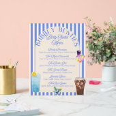 Menu Dirty Soda personnalisé | Panneau de la barre (Mariage)