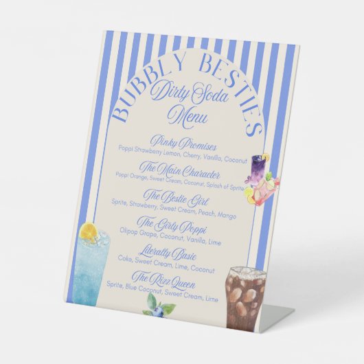 Menu Dirty Soda personnalisé | Panneau de la barre (Recto)