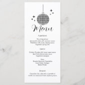 Menu Disco Ball Dinner (Devant)
