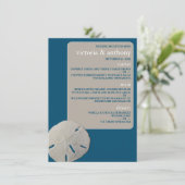 Menu Dollar de sable, Mariage Ocean Blue Beach (Debout devant)