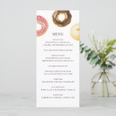Menu Donuts à l'aquarelle. Dessert de café de boulanger (Debout devant)