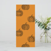 Menu Doodles d'Halloween boho mandala citrouilles Autom (Debout devant)