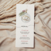 Menu d'ornement de Noël d'hiver