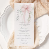 Menu Douce Élégance de Verdure Baby Shower Neutre