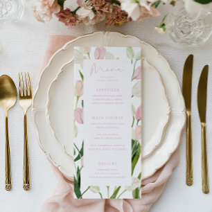 Menu Douce Fête de Mariage aux Tulipes Roses