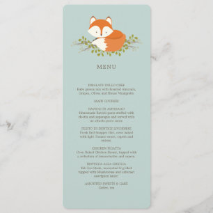 Menu doux d'événement de Fox de région boisée